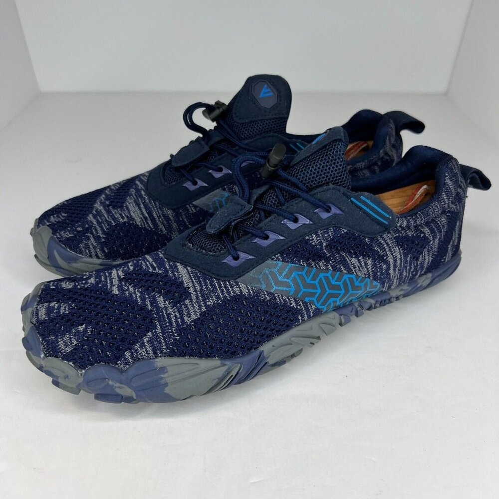 Sports Womens Blue Non-Slip Lace Up  Five Toes Sneakers Size 10.5 Gym Yoga Shoes